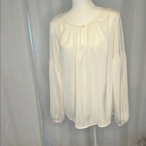 Banana republic pearl white peasant, blouse women’s size large